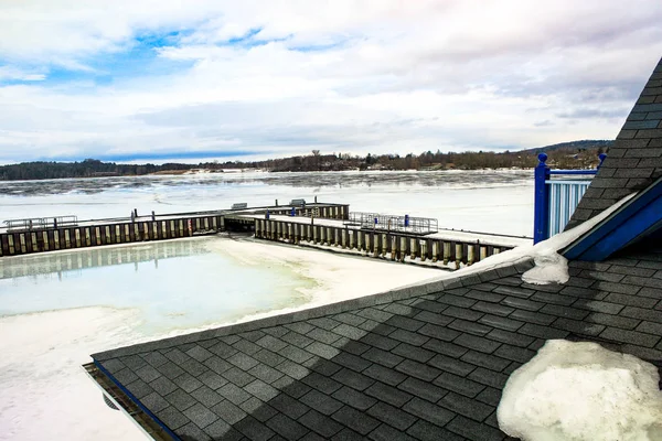 Un muelle de invierno — Foto de Stock