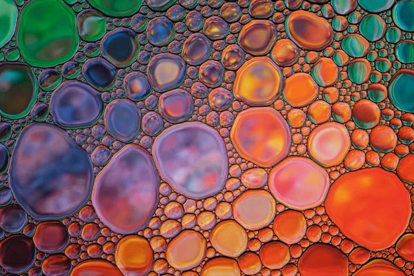 Hermoso abstracto agua aceite burbuja colorido fondo . — Foto de Stock