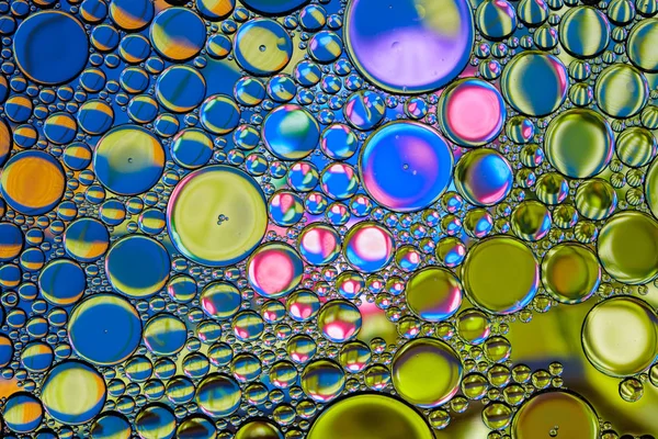 Πολύχρωμο Αφηρημένο Φυσαλίδες Πετρελαίου Νερού Φόντο Πολύχρωμο Κομψό Σκηνικό — Φωτογραφία Αρχείου