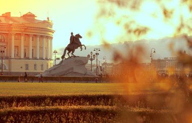 Peter, Saint-Petersburg, Rusya Altın Sonbahar, heykeli