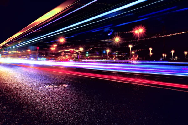 Luzes da noite São Petersburgo como fundo — Fotografia de Stock