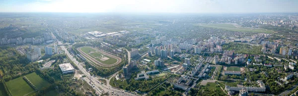 Vue Panoramique Aérienne Drone Infrastructure Ville Kiev Microquartiers Ville Vue — Photo