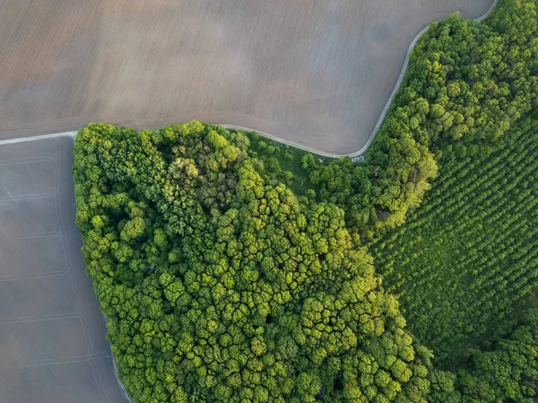 乡村景观的鸟瞰图 — 图库照片