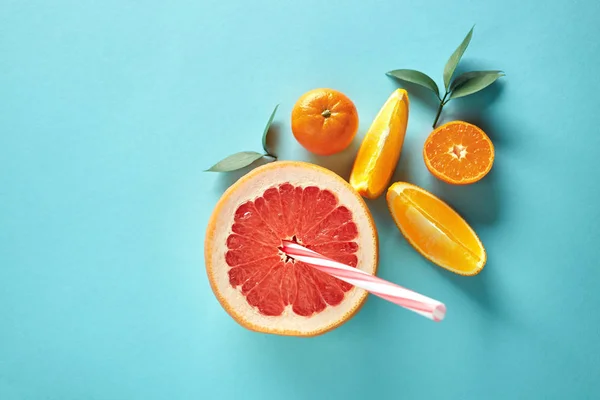 Concept Van Het Maken Van Natuurlijke Sap Cocktail Van Fruit — Stockfoto