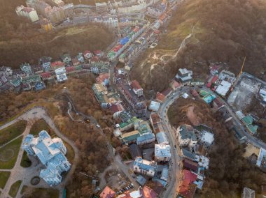 panoramik Vozdvizhenka ilçe ve Andreevsky kökenli Kiev, Ukrayna