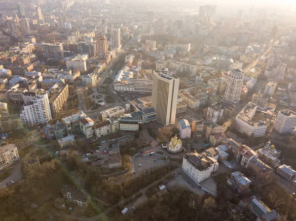 Vista Aérea Casa Central Artistas Casa Comercio Otros Edificios Kiev —  Fotos de Stock