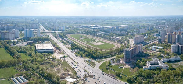 Vista Aérea Arquitetura Cidade Kiev Ucrânia — Fotografia de Stock