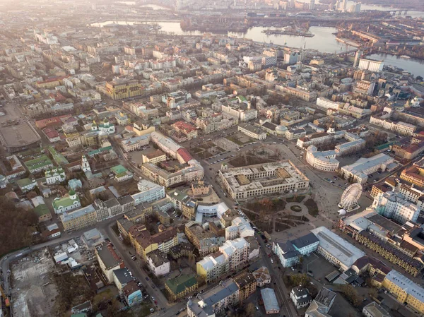 Πλατεία Kontraktova Στο Κίεβο Ιστορική Συνοικία Του Κιέβου Από Κίεβο — Φωτογραφία Αρχείου
