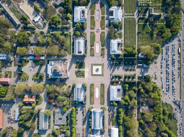 Photos Drone Avec Vue Sur Les Bâtiments Place Symétrique Parc — Photo