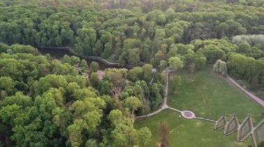 yeşil orman, ayrılmaz doğal ekolojik çevre, güzel doğal arka plan havadan görünümü