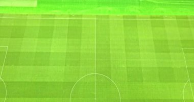 yeşil futbol sahası ve boş koltuklar, video 