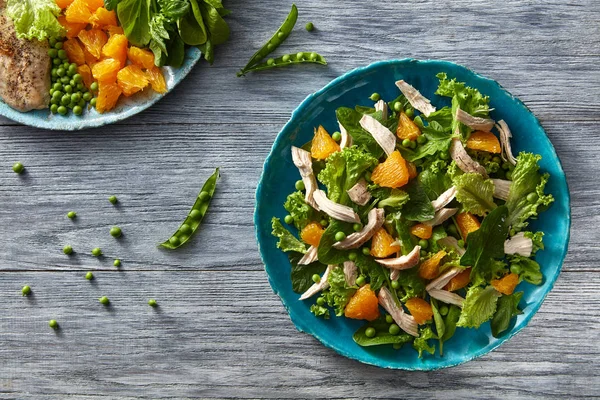 Insalata Fresca Fatta Casa Fron Ingredienti Biologici Naturali Concetto Alimentazione — Foto Stock