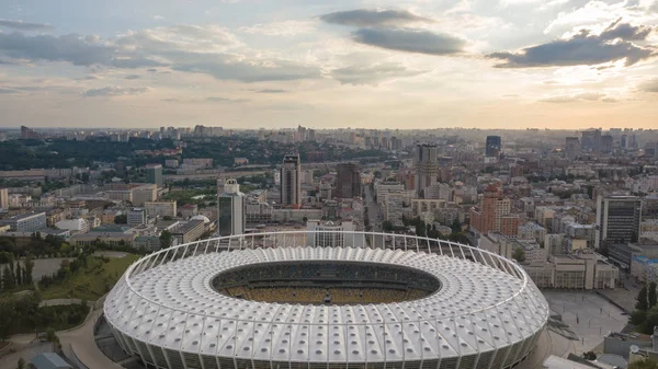 Vista Aérea Arquitectura Ciudad Kiev Estadio Olímpico Complejo Deportivo Nacional —  Fotos de Stock