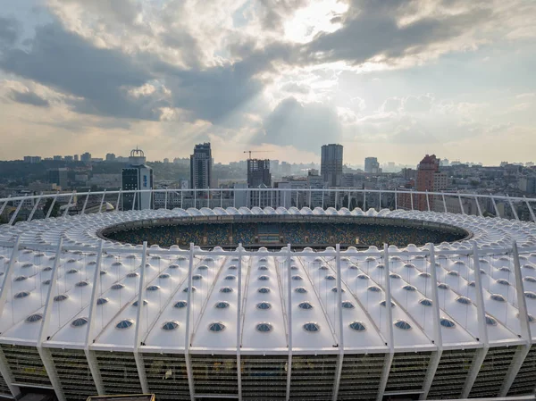 Kiev Ucrania Julio 2018 Vista Aérea Desde Avión Tripulado Paisaje —  Fotos de Stock