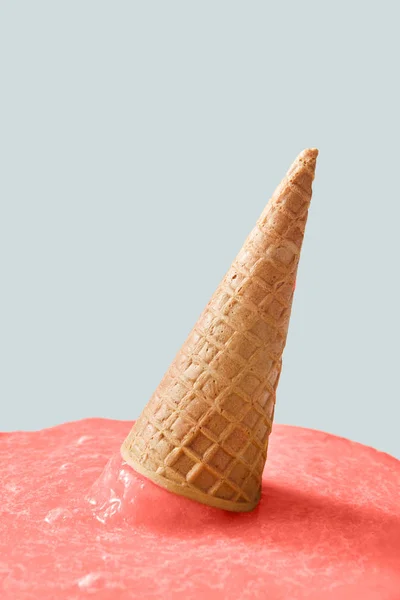 Scioglimento Del Gelato Colore Dell Anno 2019 Living Coral Pantone — Foto Stock