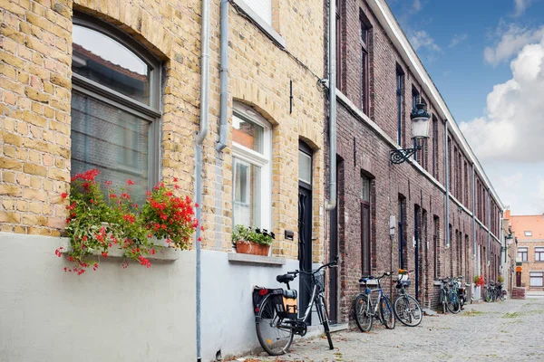 Bicicletta Sulla Strada Della Città Bruges — Foto Stock