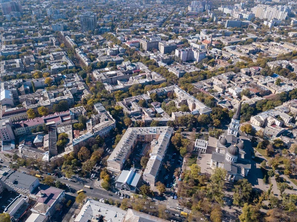 Vista Aérea Desde Dron Sobre Ciudad Odessa Con Spaso Preobrazhensky —  Fotos de Stock