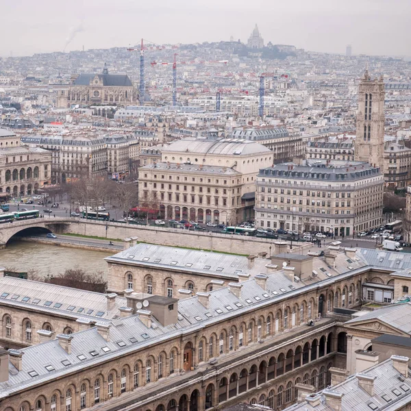 Paris Aerial View Seine River France — Stock Photo, Image