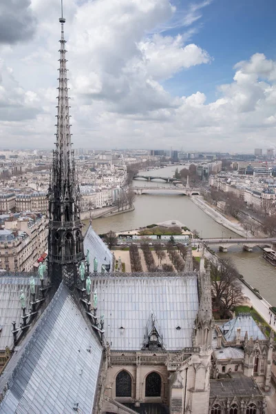 Vista París Desde Notre Dame Francia — Foto de Stock