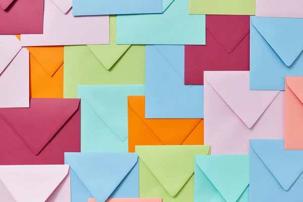 Colorful Decorative Background Handmade Blank Envelopes Pattern — Stock Photo, Image