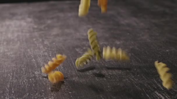 Macaroni Sur Table Concept Cuisine Italienne — Video