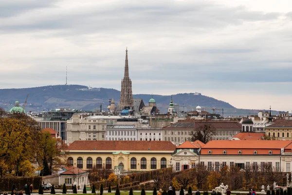 Prachtig Stadsgezicht Met Uitzicht Het Unteres Belvedere Complex Andere Historische — Stockfoto