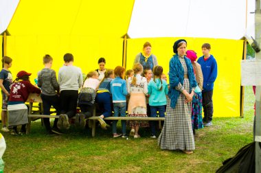 Haziran 8-12, 2018 üzerinde Tyumen, Rusya'da meydana geldi gökyüzü ve toprak ethnofestival