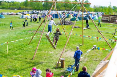 Haziran 8-12, 2018 üzerinde Tyumen, Rusya'da meydana geldi gökyüzü ve toprak ethnofestival