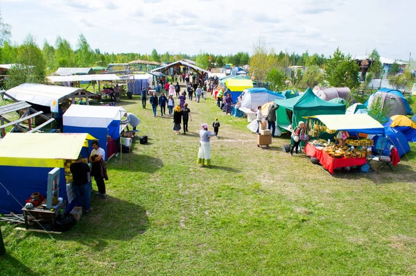 Nebe Země Ethnofestival Který Uskutečnil Červnu 2018 Tyumen Rusko — Stock fotografie