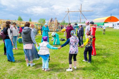  Haziran 8-12, 2018 üzerinde Tyumen, Rusya'da meydana geldi gökyüzü ve toprak ethnofestival