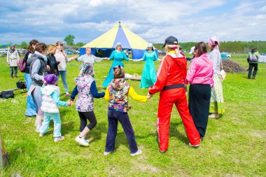  Haziran 8-12, 2018 üzerinde Tyumen, Rusya'da meydana geldi gökyüzü ve toprak ethnofestival