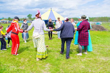  Haziran 8-12, 2018 üzerinde Tyumen, Rusya'da meydana geldi gökyüzü ve toprak ethnofestival