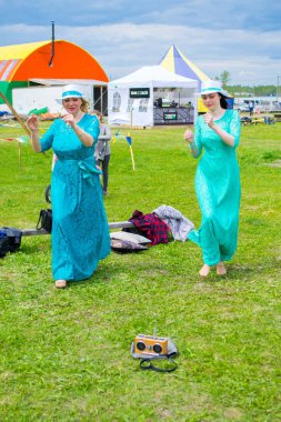  Haziran 8-12, 2018 üzerinde Tyumen, Rusya'da meydana geldi gökyüzü ve toprak ethnofestival