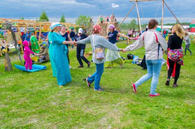  Haziran 8-12, 2018 üzerinde Tyumen, Rusya'da meydana geldi gökyüzü ve toprak ethnofestival