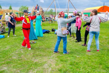  Haziran 8-12, 2018 üzerinde Tyumen, Rusya'da meydana geldi gökyüzü ve toprak ethnofestival