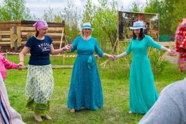  Haziran 8-12, 2018 üzerinde Tyumen, Rusya'da meydana geldi gökyüzü ve toprak ethnofestival