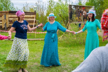  Haziran 8-12, 2018 üzerinde Tyumen, Rusya'da meydana geldi gökyüzü ve toprak ethnofestival