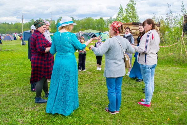 Festival Etnofestival Céu Terra Que Ocorreu Junho 2018 Tyumen Rússia — Fotografia de Stock