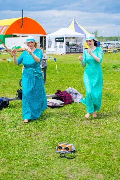  Haziran 8-12, 2018 üzerinde Tyumen, Rusya'da meydana geldi gökyüzü ve toprak ethnofestival