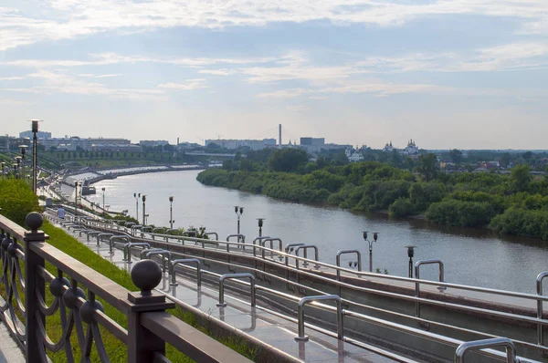 Nabrzeże Rzeki Tura Tyumen Federacja Rosyjska — Zdjęcie stockowe