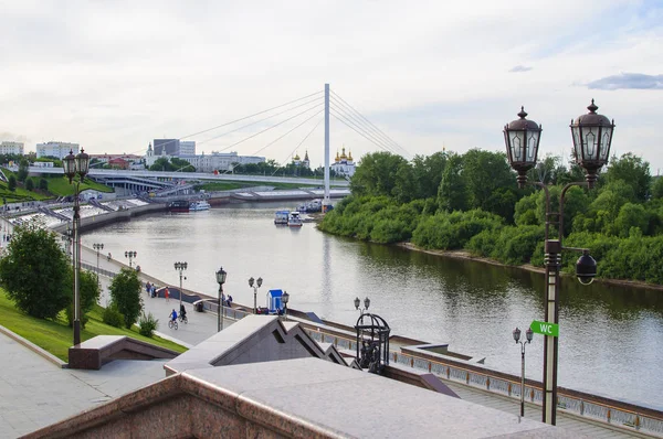 Tyumen Ryssland Den Augusti 2018 Tura Floden Vallen Tyumen Ryssland — Stockfoto