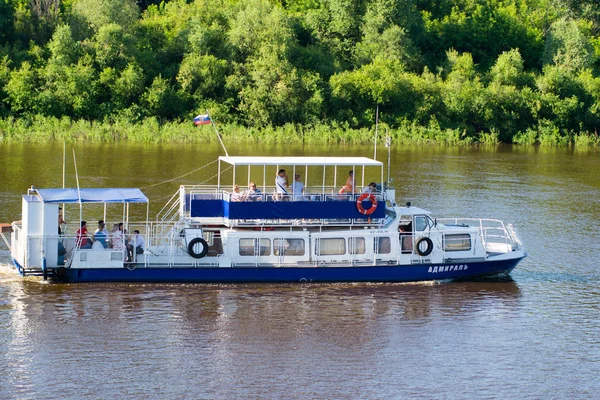 Tyumen Rusko Srpna 2018 Malé Motorové Lodi Admiral — Stock fotografie