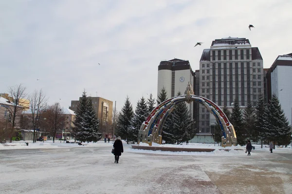 Januar 2019 Tjumen Russland Ein Brunnenentwurf Gebäude Des Schiedsgerichts Des — Stockfoto