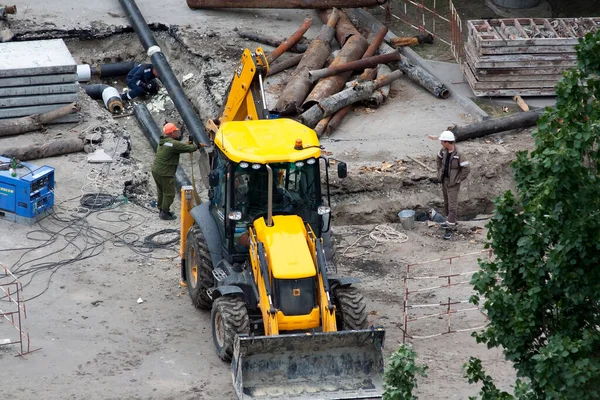 Tyumen Russia August 2020 Replacing Old Rusty Water Pipes New — Stock Photo, Image