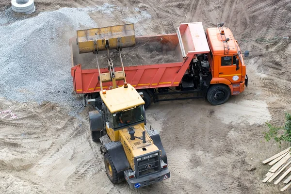 Tyumen Rússia Agosto 2020 Equipamento Construção Processo Trabalho — Fotografia de Stock