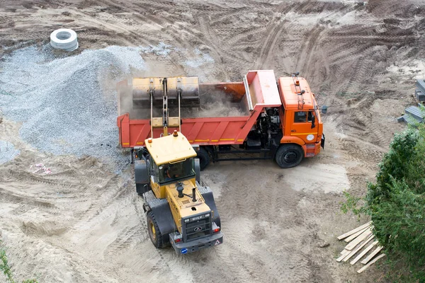 Tjumen Russland August 2020 Baumaschinen Arbeitsprozess — Stockfoto