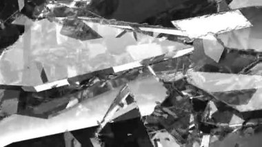 yavaş hareket ile kırık ve kırık cam