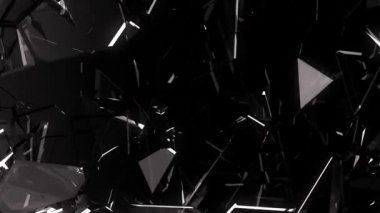 yavaş hareket ile kırık ve kırık cam