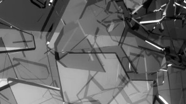 yavaş hareket ile kırık ve kırık cam