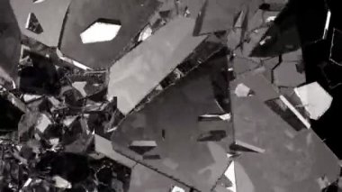 yavaş hareket ile kırık ve kırık cam